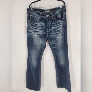 SALVAGE‎ by BUCKLE Jeans Mens 36 X 33 Relaxed Fit Dark Wash Blue Denim